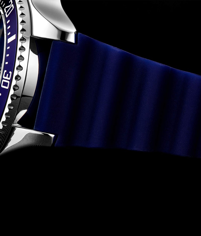 Stuhrling Original Men's Watch Dive Watch Silver 42 MM Case with Screw Down Crown Rubber Strap Water Resistant to 330 FT - Image 5